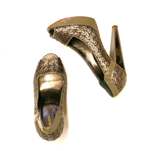 Authentic ⭐Versace Peep Toe Pumps - Picture 2 of 8